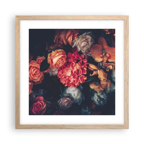 Affisch i ram av ljusek - Som hos de holländska mästarna - 40x40 cm