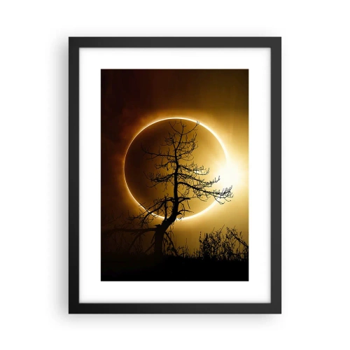 Affisch i svart ram - Total förmörkelse - 30x40 cm