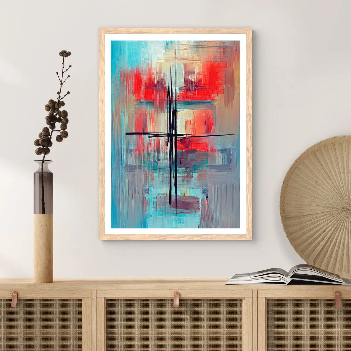 Affisch i ram av ljusek - Landskap i en okänd dimension - 30x40 cm