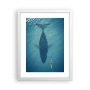 Affisch i vit ram - Möte på havet - 30x40 cm