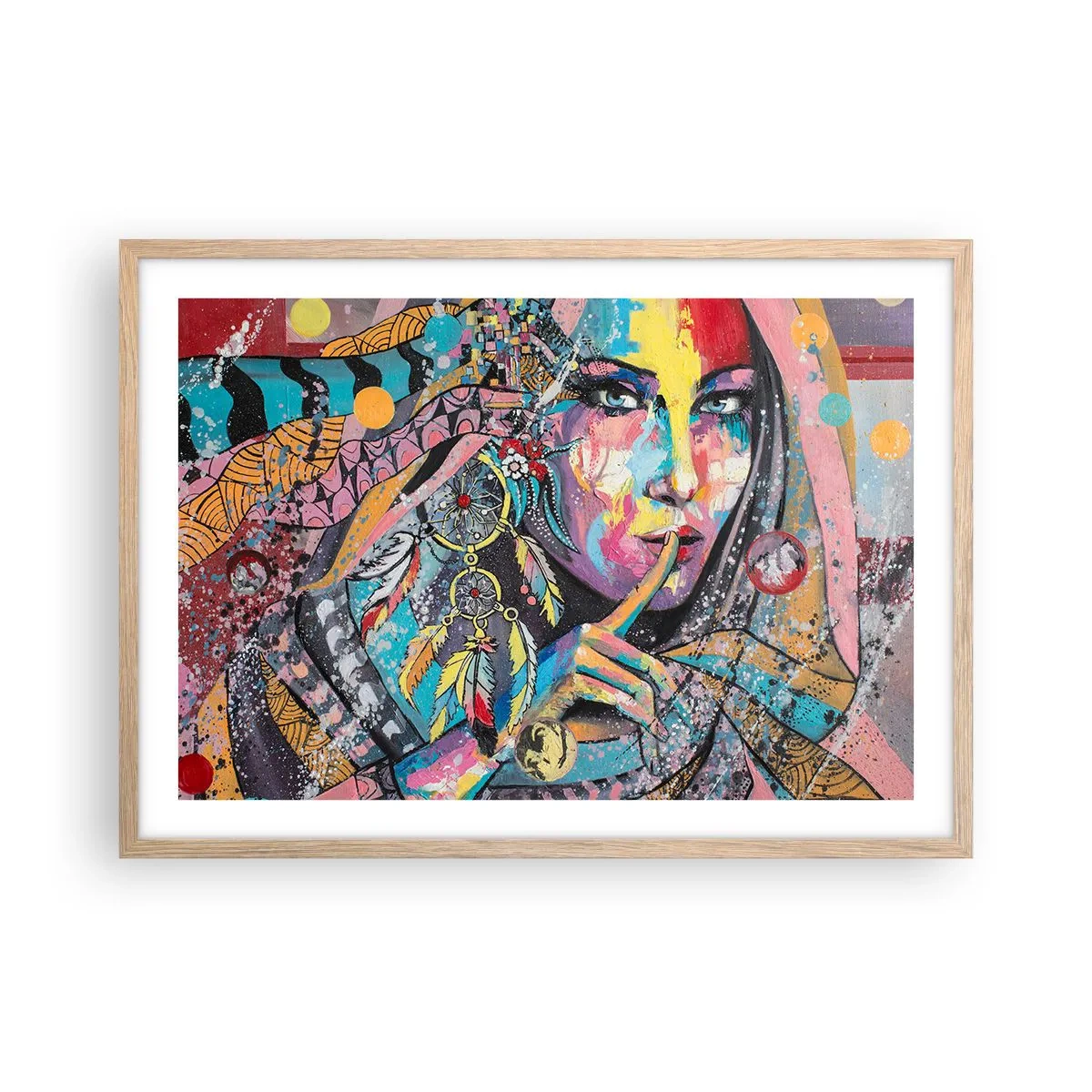 Affisch i ram av ljusek - Var tyst tills du förstår - 70x50 cm