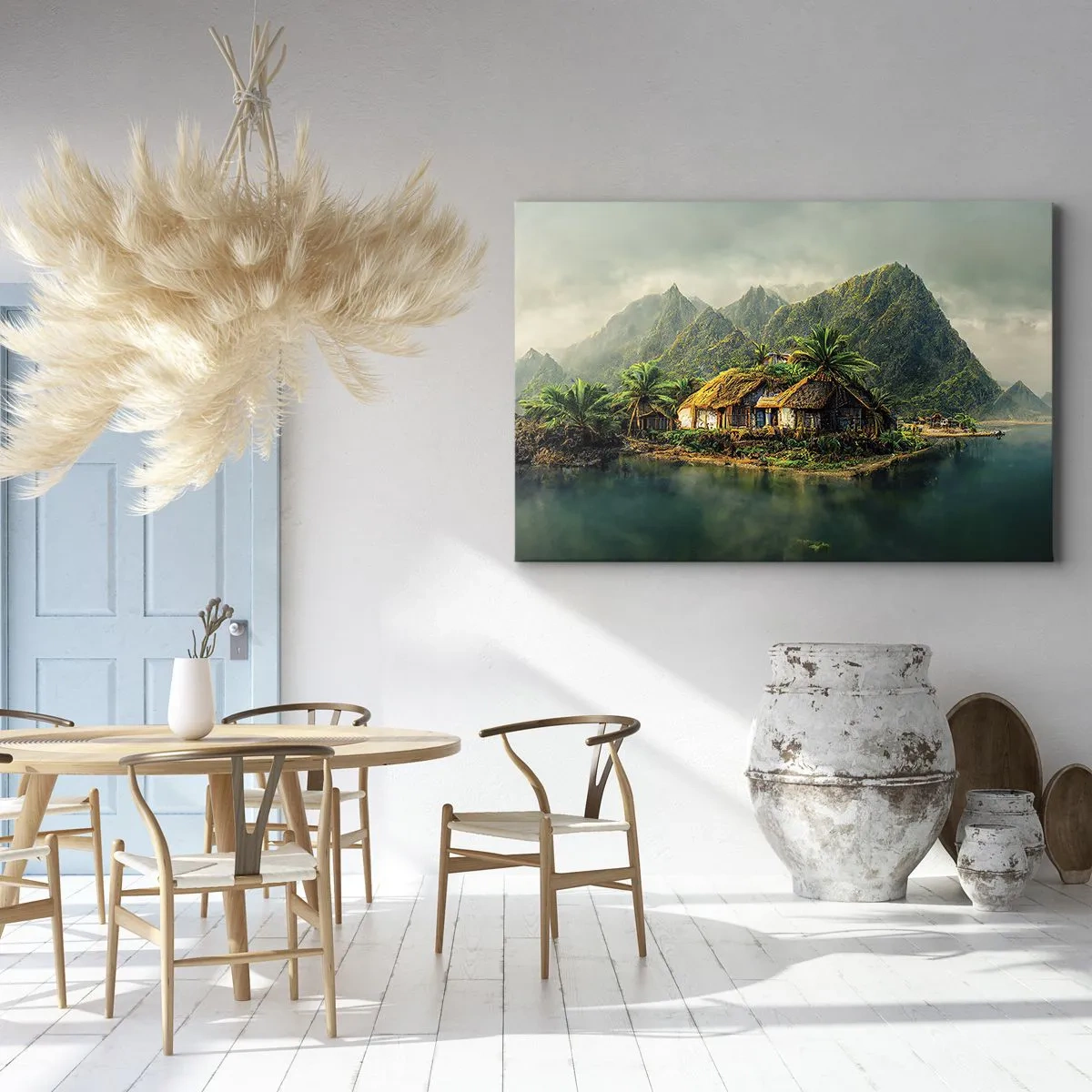 Canvastavla - Bild på duk - Tropiskt paradis - 70x50 cm