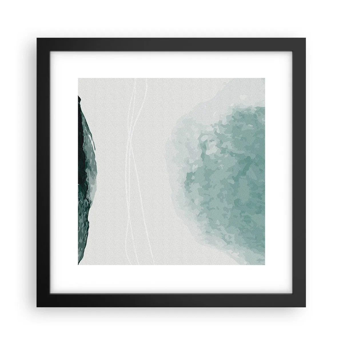 Affisch i svart ram - Ett möte med dimma - 30x30 cm