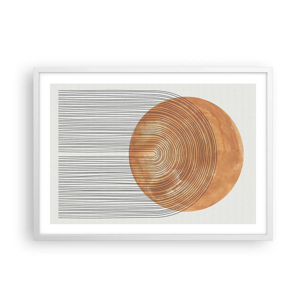 Affisch i vit ram - En solig komposition - 70x50 cm