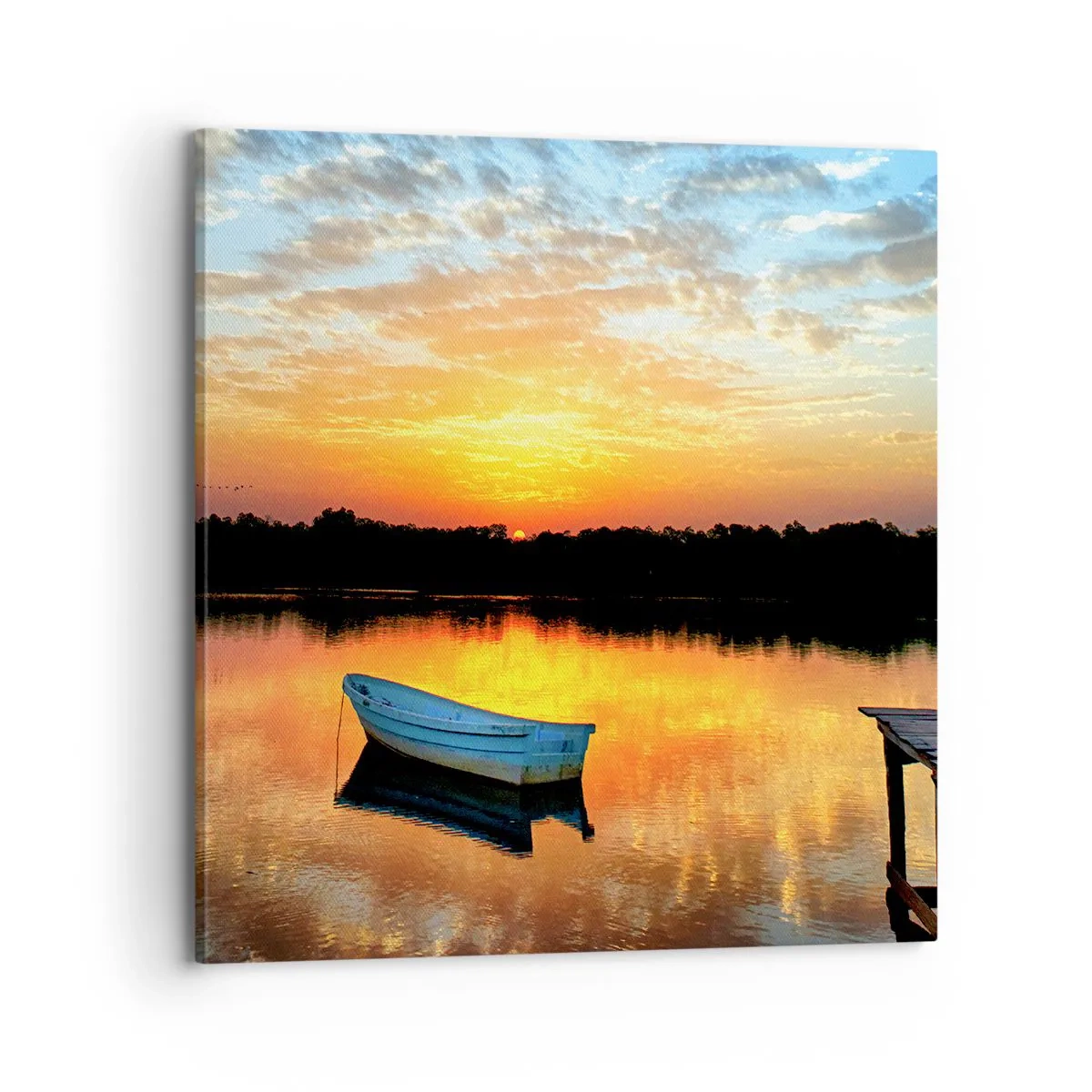 Canvastavla - Bild på duk - Titta, lyssna, fundera - 70x70 cm