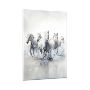 Glastavla - Bild på glas - Vit magi - 80x120 cm