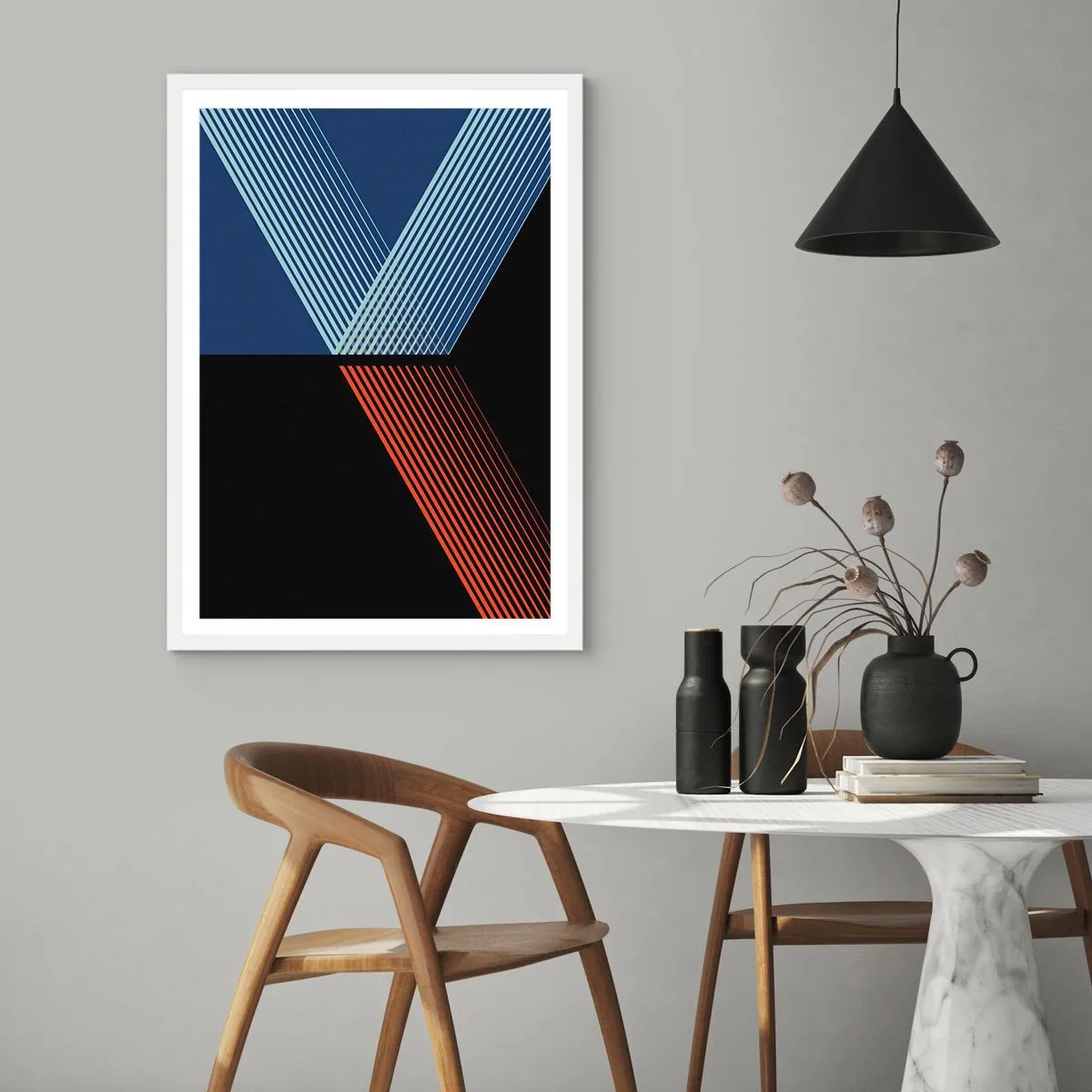 Affisch i vit ram - Enkel historia - 70x100 cm