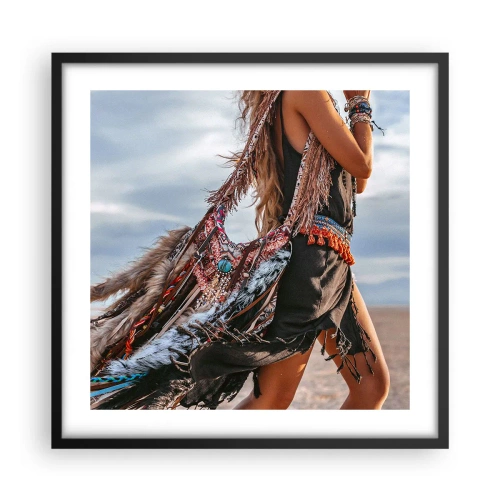 Affisch i svart ram - Shamanens flicka - 50x50 cm