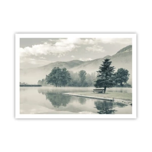 Affisch - Sjön sover fortfarande - 100x70 cm
