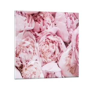 Glastavla - Bild på glas - Hopklämda och doftande - 60x60 cm