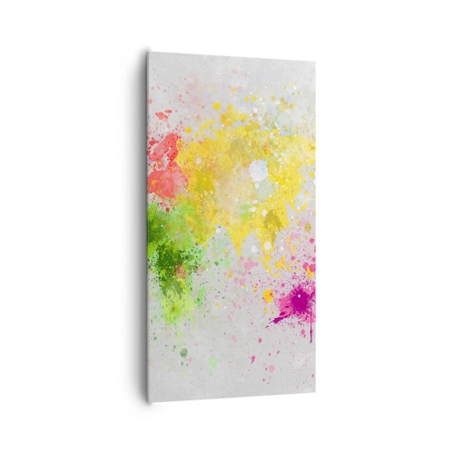 Canvastavla - Bild på duk - Världens alla färger - 65x120 cm