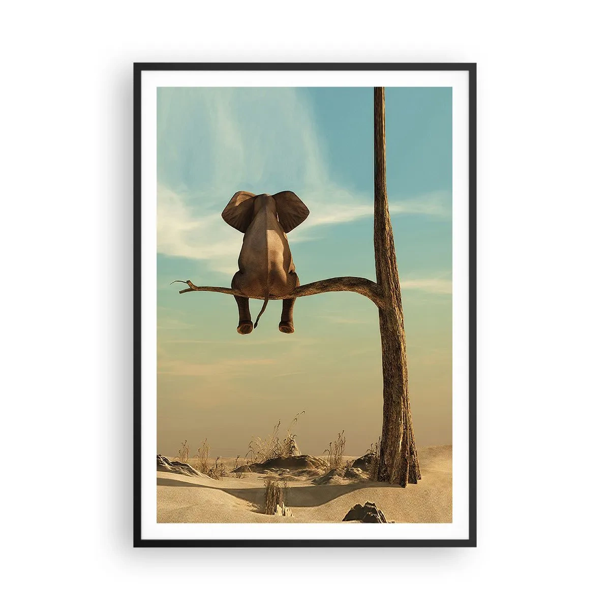 Affisch i svart ram - Ny synvinkel - 70x100 cm