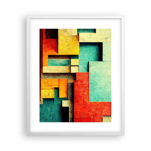 Affisch i vit ram - Festival av räta vinklar - 40x50 cm