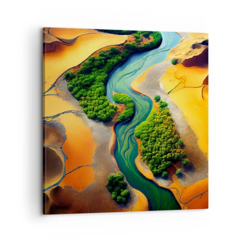 Canvastavla - Bild på duk - Livgivande flod - 60x60 cm