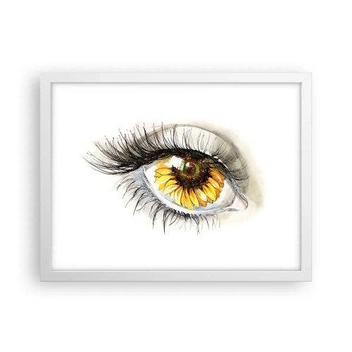 Affisch i vit ram - Blick het som sommar - 40x30 cm