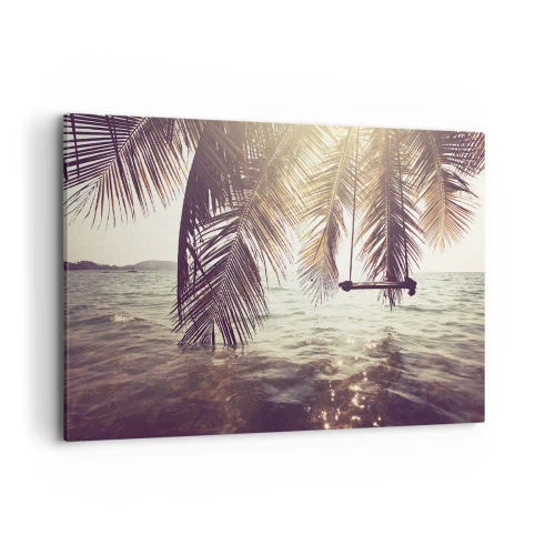 Canvastavla - Bild på duk - Gunga i molnen hur mycket du vill - 100x70 cm