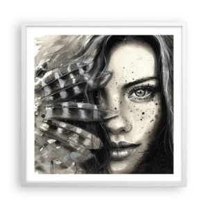Affisch i vit ram - Vild skönhet - 60x60 cm