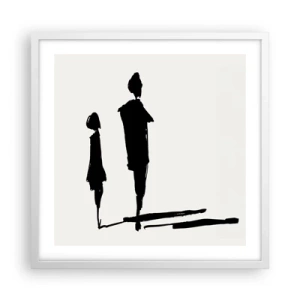 Affisch i vit ram - Säkert tillsammans? - 50x50 cm