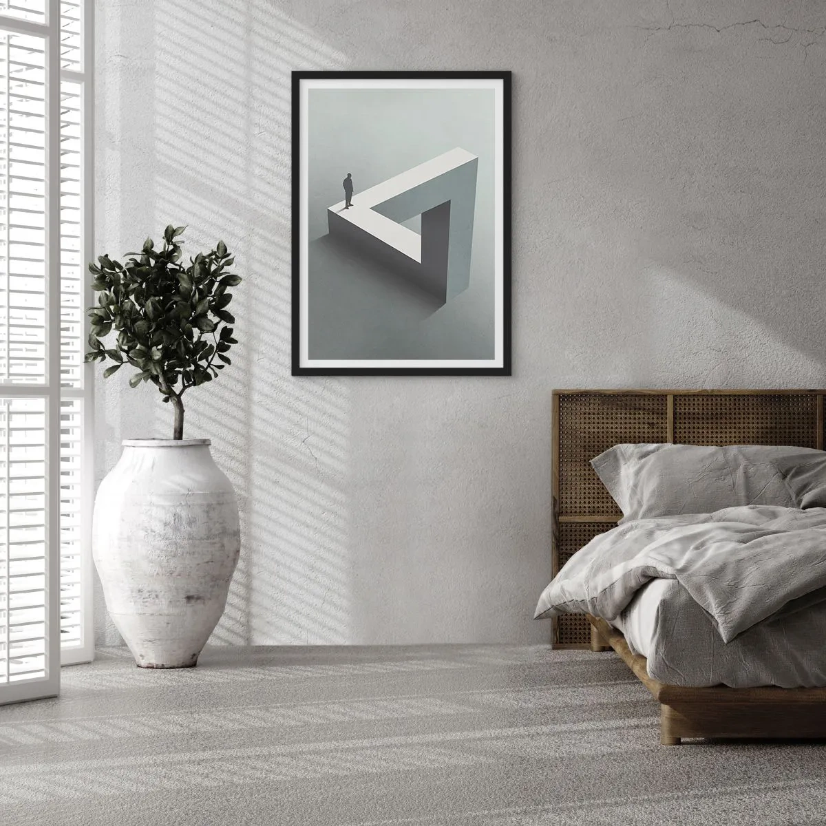 Affisch i svart ram - Och ändå möjligt - 61x91 cm