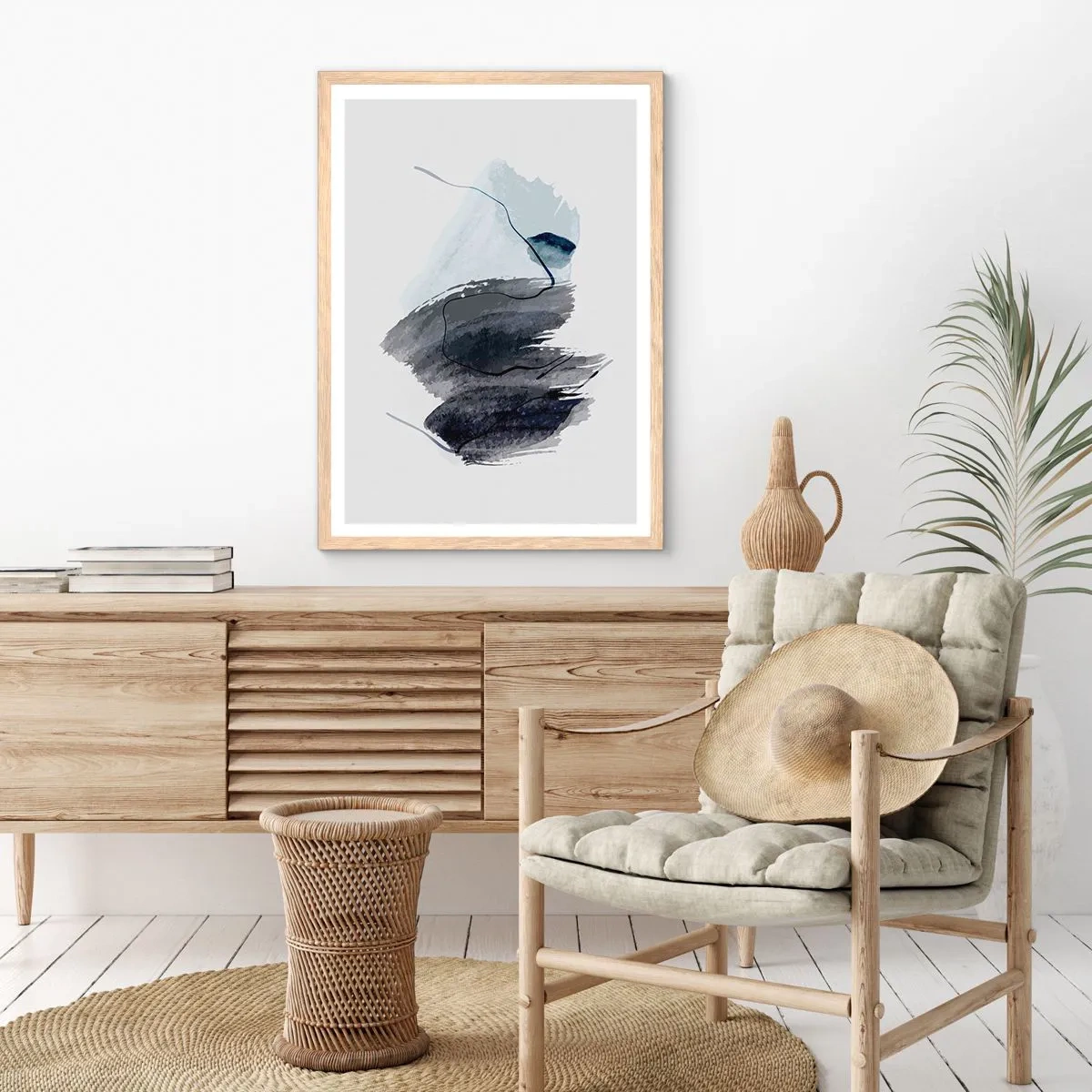 Affisch i ram av ljusek - Intensitet och rörelse - 30x40 cm