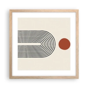 Affisch i ram av ljusek - Formernas och färgernas magnetism - 40x40 cm