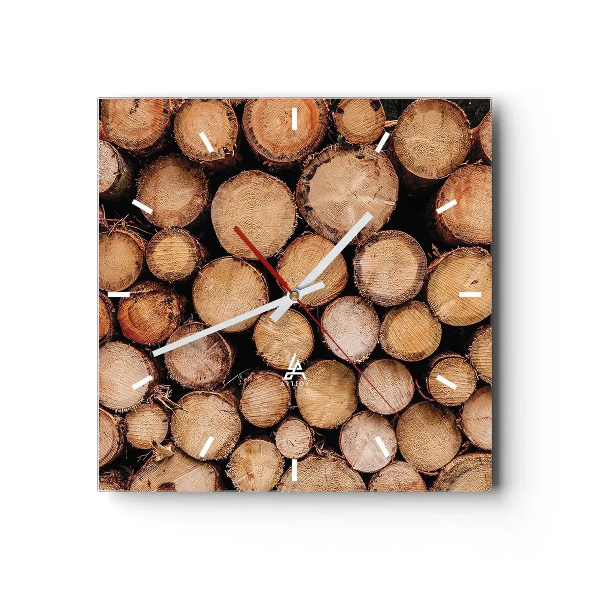 Väggklocka - Klocka på glas - Ny början - 40x40 cm