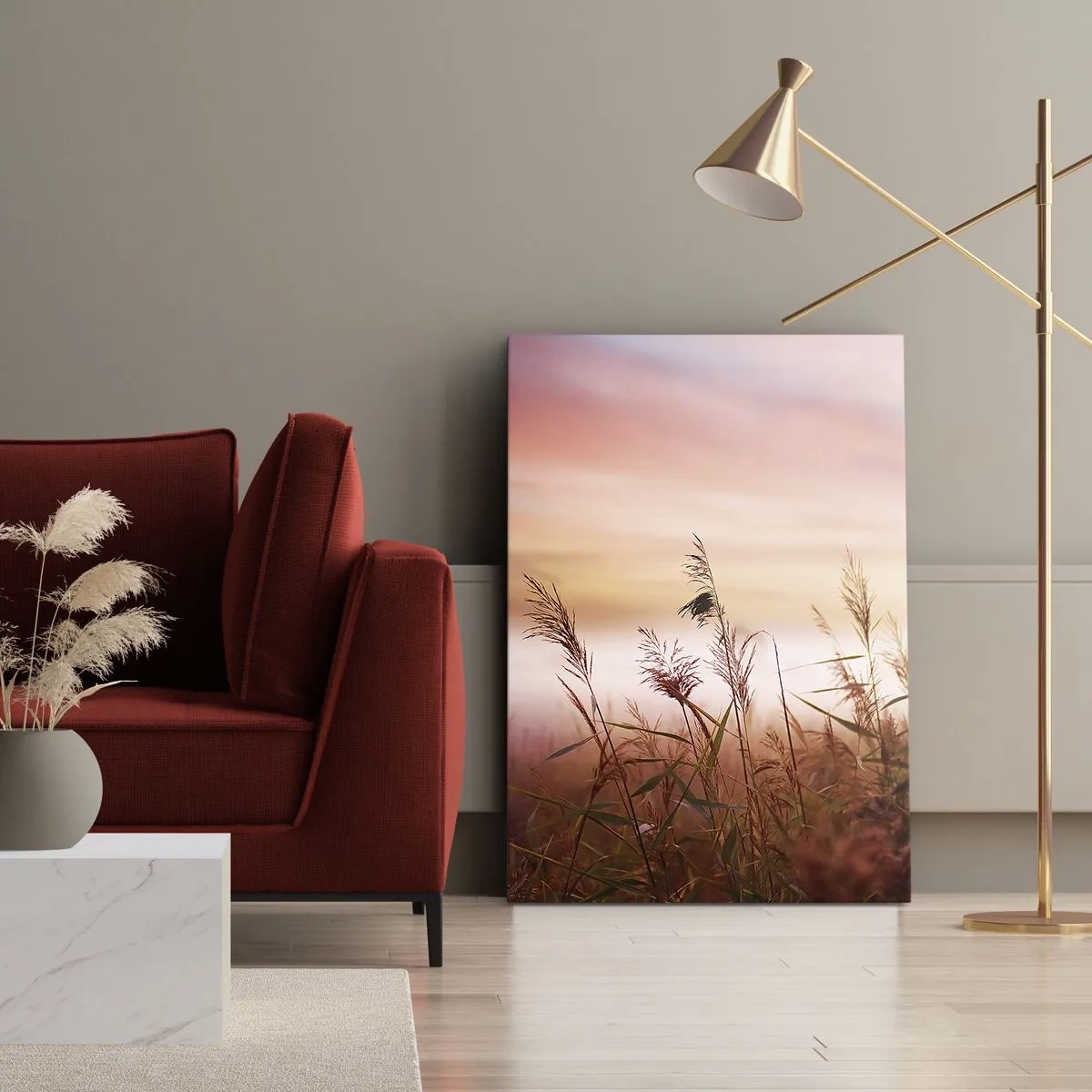 Canvastavla - Bild på duk - Drakar, maskrosor, vind - 50x70 cm