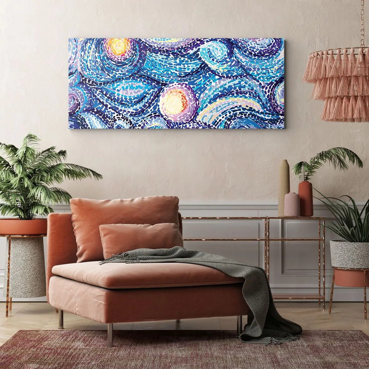 Canvastavla - Bild på duk - Från van Goghs tavla - 140x50 cm