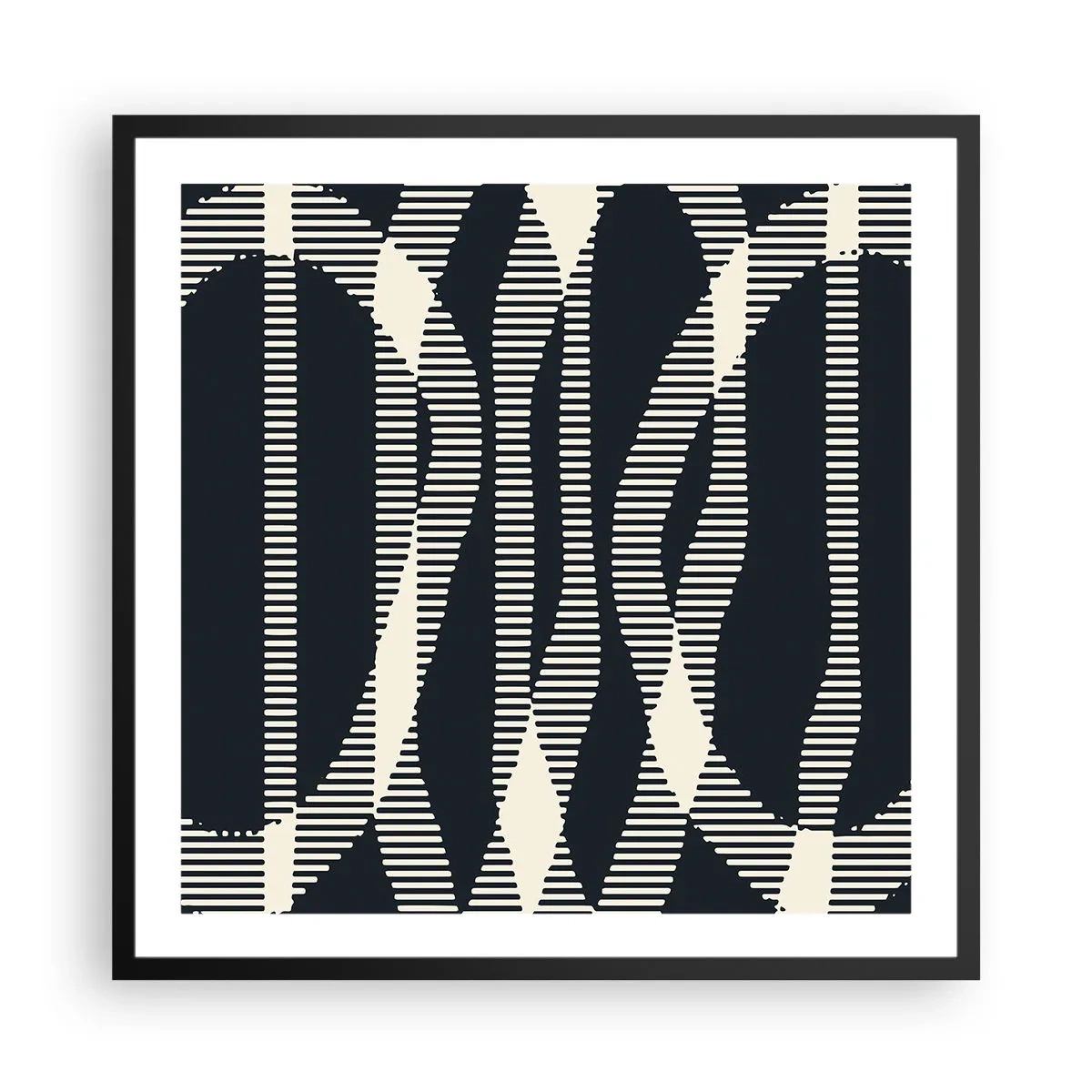 Affisch i svart ram - Försök att bryta mörkret - 60x60 cm