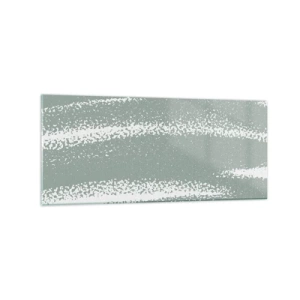 Glastavla - Bild på glas - Abstraktion i vinterstämning - 120x50 cm