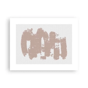 Affisch - Abstraktion i mjuk rosa - 40x30 cm