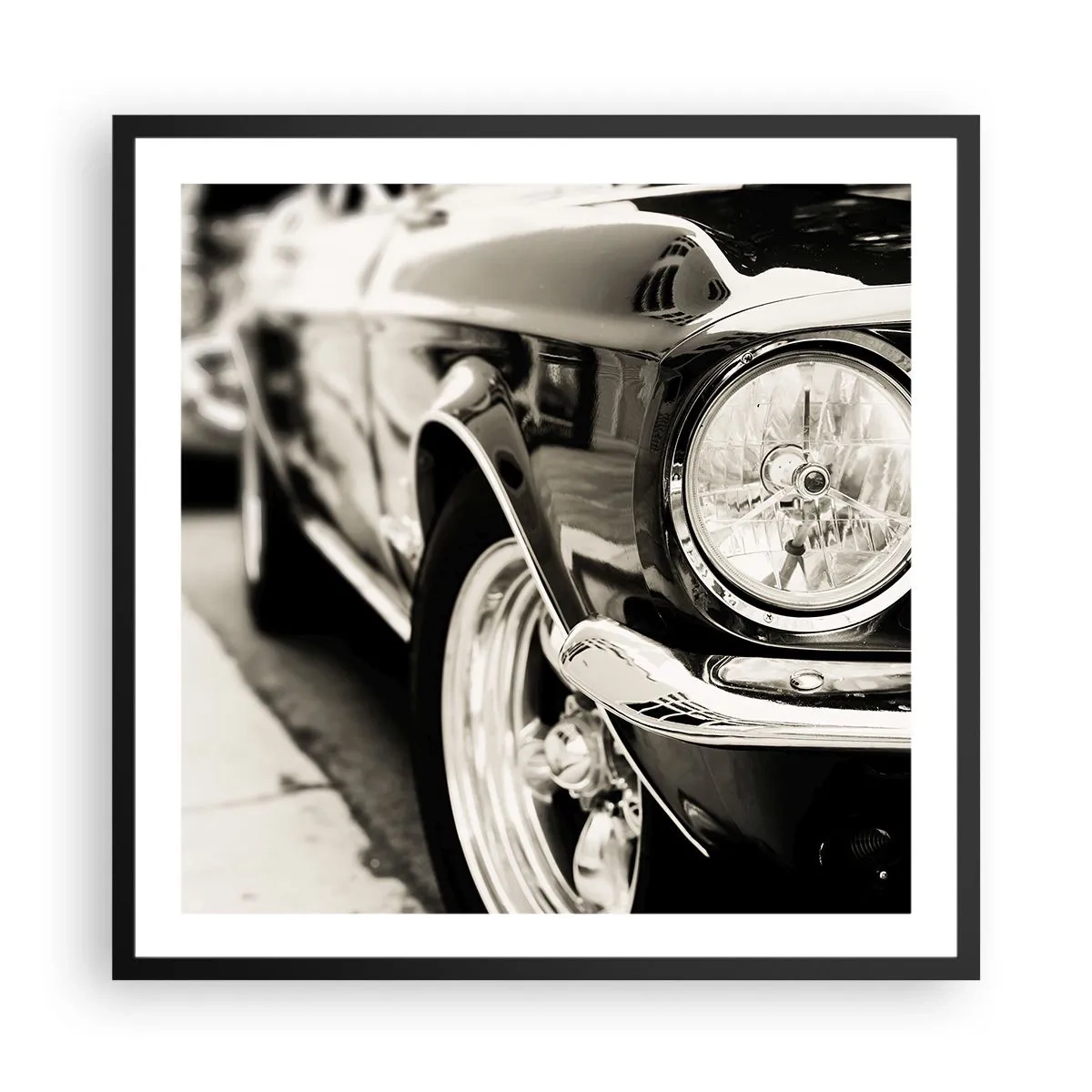 Affisch i svart ram - Oändlig glans - 60x60 cm