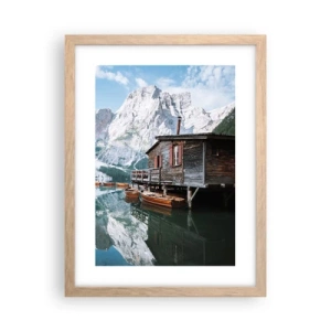 Affisch i ram av ljusek - Kristallklar fjällmorgon - 30x40 cm