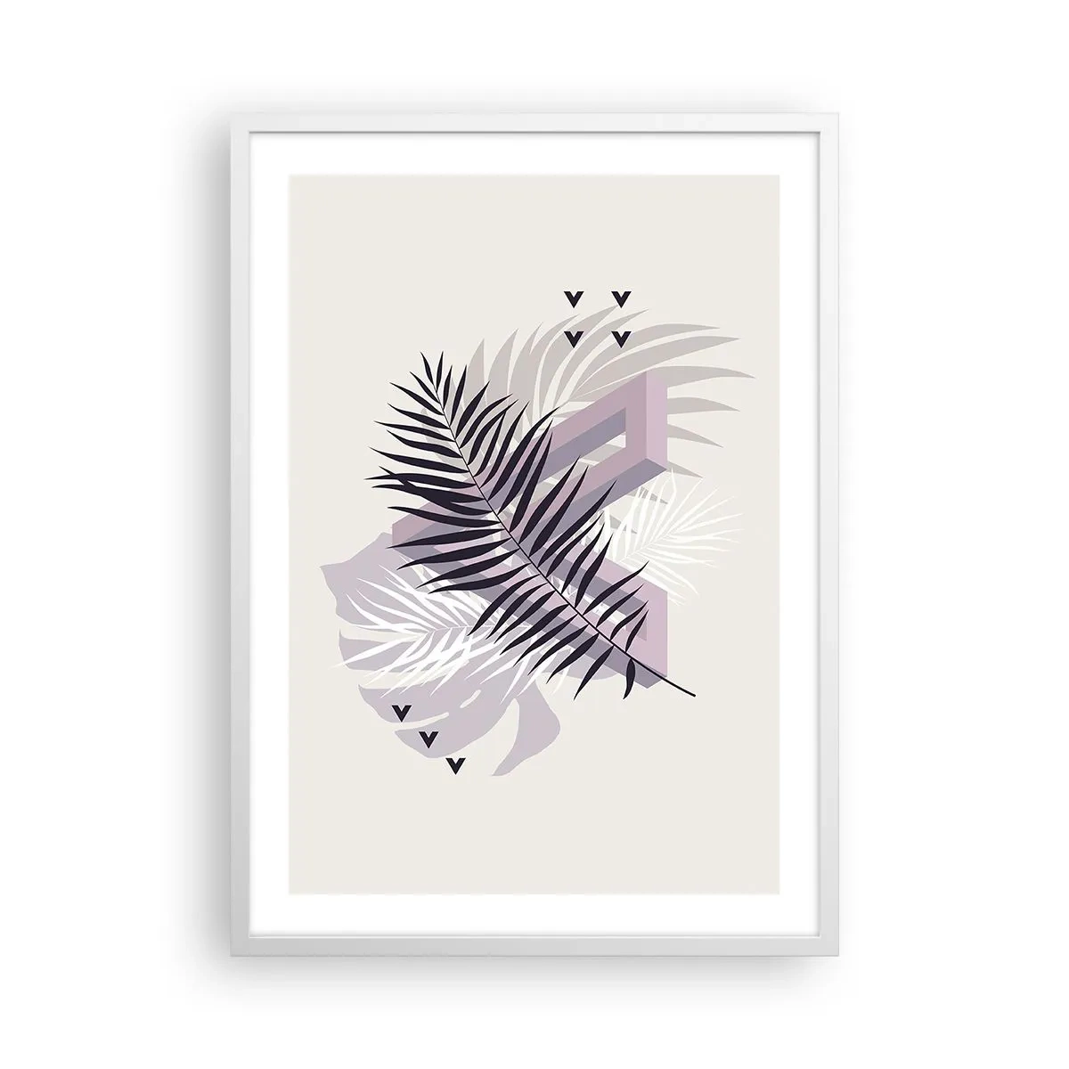 Affisch i vit ram - Skuggans skugga - 50x70 cm