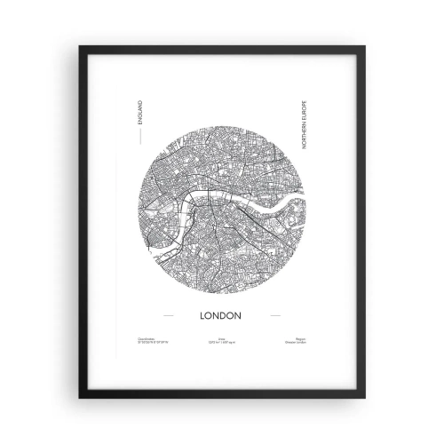 Affisch i svart ram - Londons anatomi - 40x50 cm