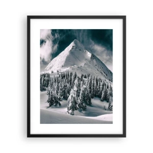 Affisch i svart ram - Snö- och islandet - 40x50 cm