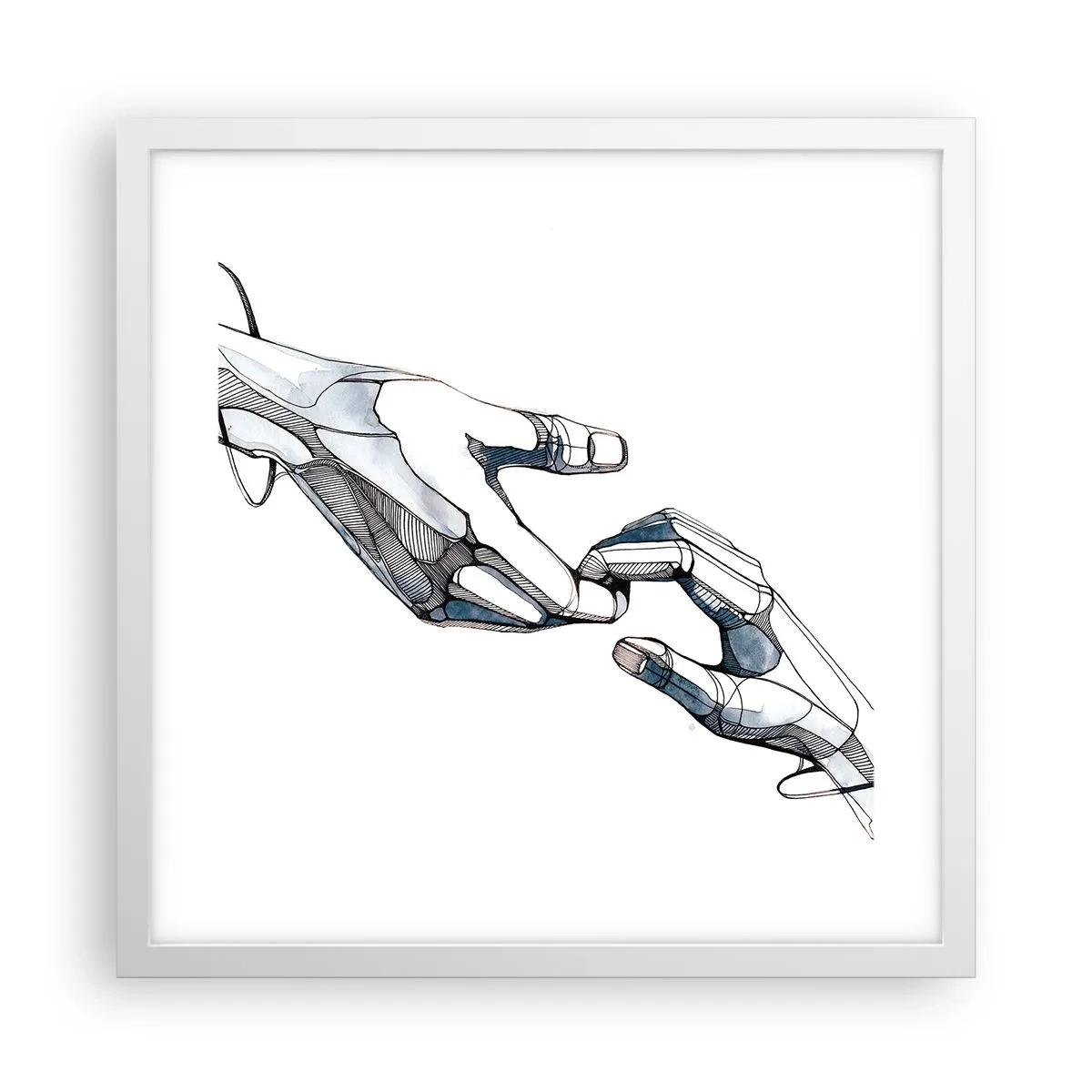 Affisch i vit ram - God gest - 40x40 cm