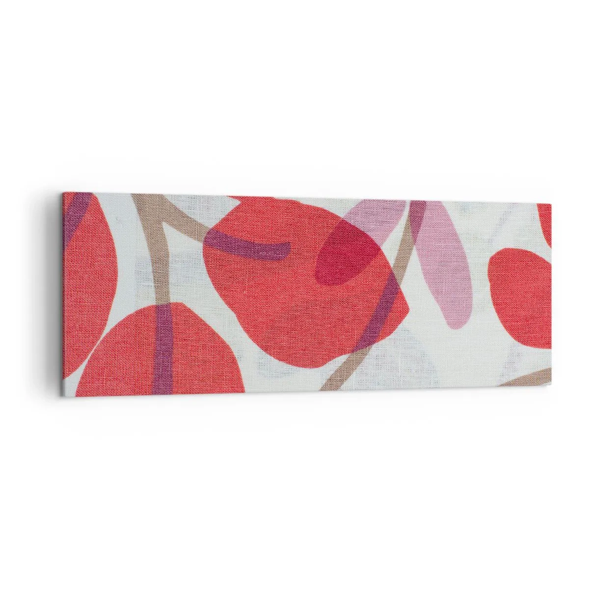 Canvastavla - Bild på duk - Blomsterkomposition i rosa - 140x50 cm