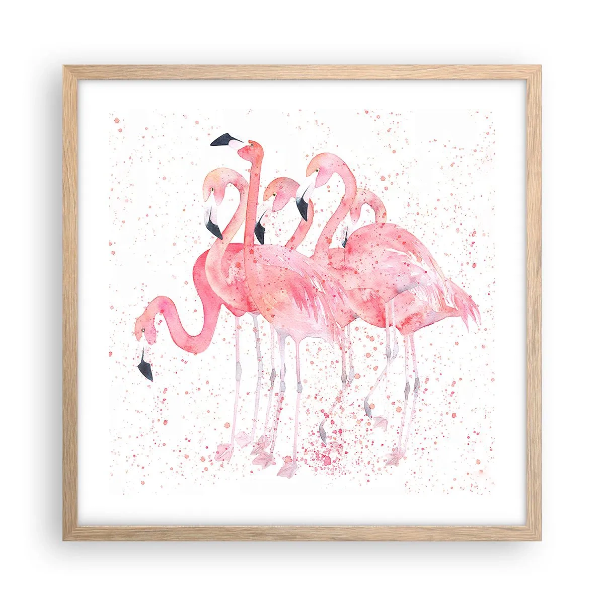 Affisch i ram av ljusek - Rosa bandet - 50x50 cm