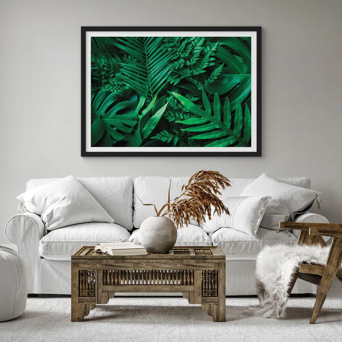 Affisch i svart ram - Omgärdade av grönskan - 91x61 cm