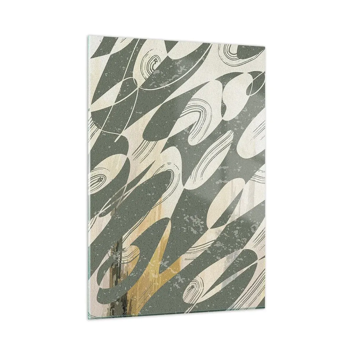 Glastavla - Bild på glas - Rytmisk abstraktion - 50x70 cm