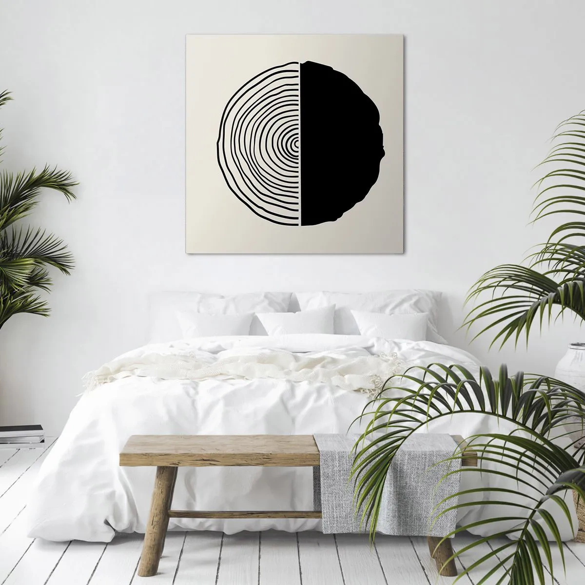 Canvastavla - Bild på duk - Hälften hälften - 70x70 cm