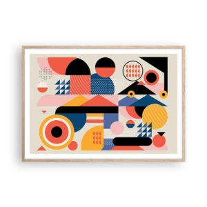 Affisch i ram av ljusek - Komposition: Lek - 100x70 cm