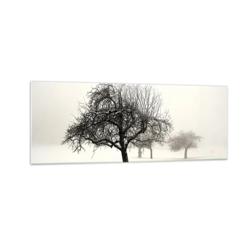 Glastavla - Bild på glas - Vintersömn - 140x50 cm