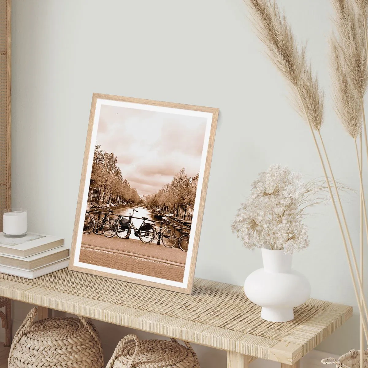 Affisch i ram av ljusek - Holländsk stämning - 70x100 cm