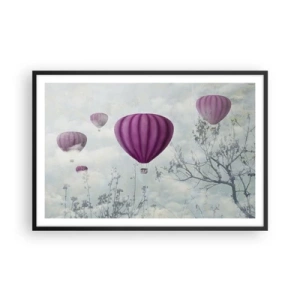 Affisch i svart ram - Som båtar på himlen - 91x61 cm