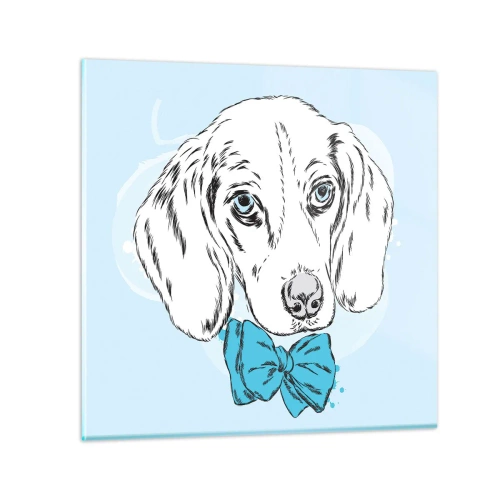 Glastavla - Bild på glas - Hundelegans - 30x30 cm