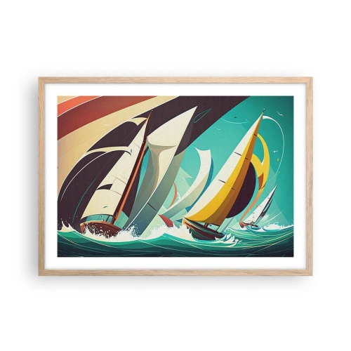 Affisch i ram av ljusek - Icke rädda för elementen - 70x50 cm