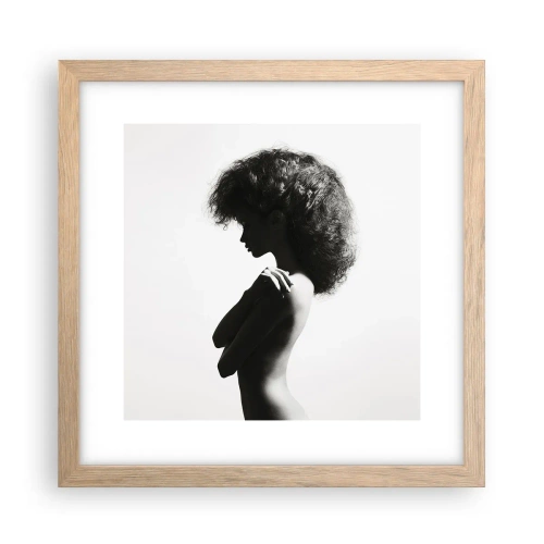 Affisch i ram av ljusek - Som en blomma på en slank stjälk - 30x30 cm