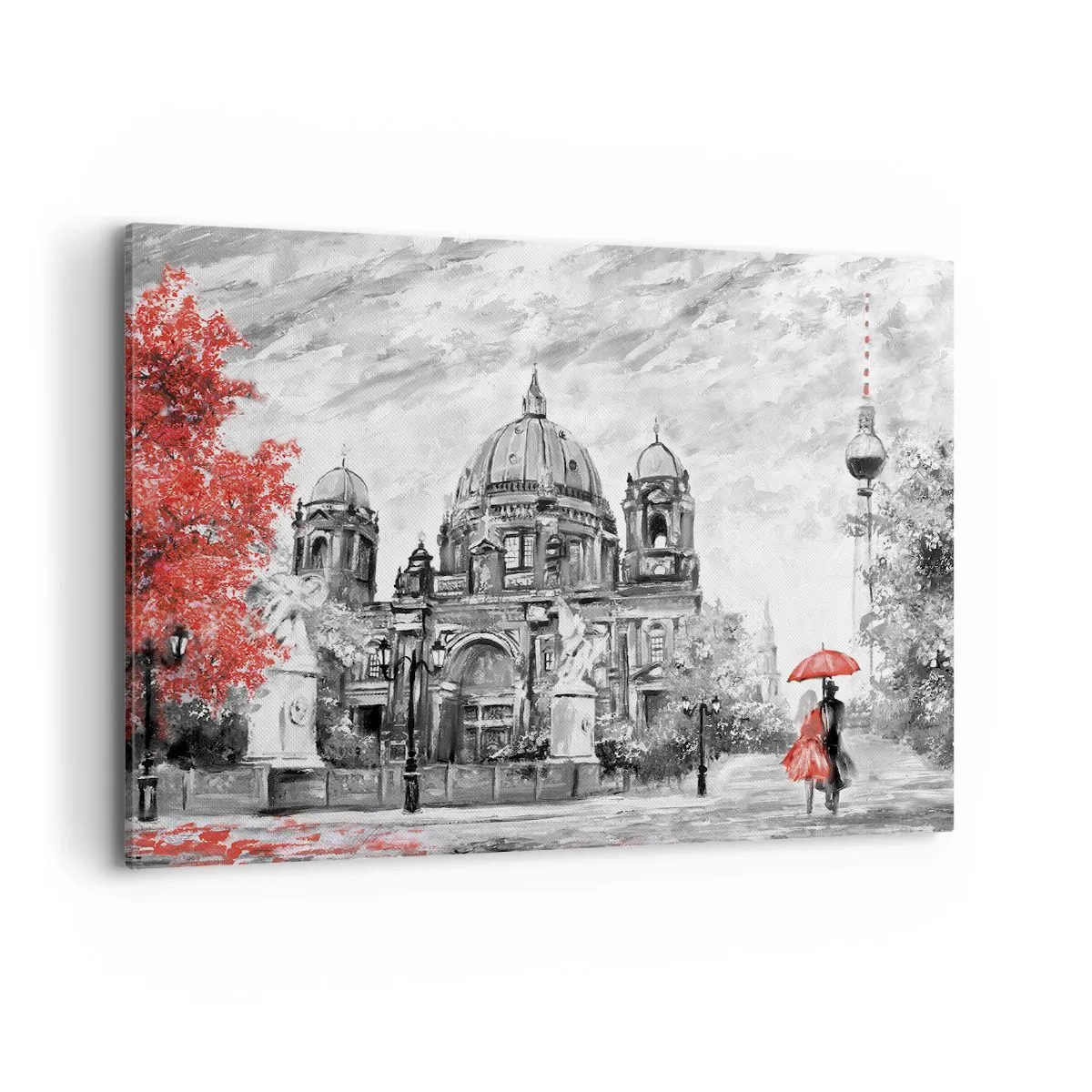 Canvastavla - Bild på duk - Ett möte i Berlin - 100x70 cm